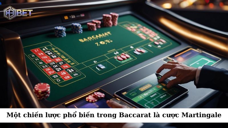 Một chiến lược phổ biến trong Baccarat là hệ thống cược Martingale