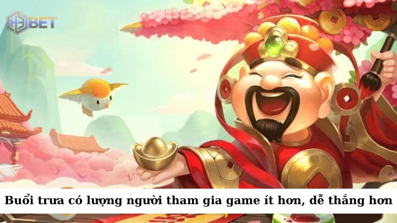 Vào buổi trưa, lượng người tham gia game ít hơn so với các thời điểm khác