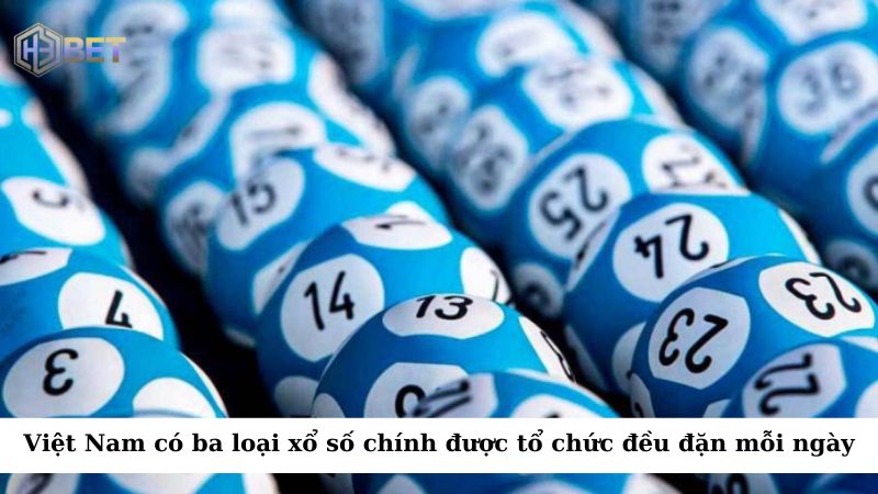 Tại Việt Nam, có ba loại xổ số chính được tổ chức đều đặn mỗi ngày
